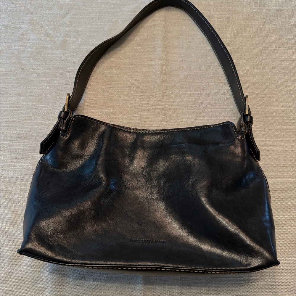 Black Leather Shoulder Bag